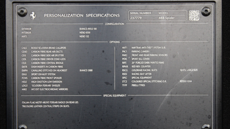 Ferrari 488 Spider 2dr Auto Petrol Convertible